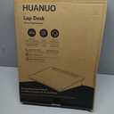 HUANUO Lap Desk - Fits up to 17 inches Laptop Desk, Built in Mouse Pad & Wrist Pad for Notebook, Laptop, Tablet, Lap Stand with Tablet, Pen & Phone Holder (Wood Grain) (Light Brown Woodgrain)