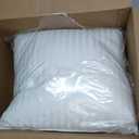 Goose Down Feather Soft Pillows One Pillow 100% Cotton Supportive Bed Pillow Stripe White Color King Size 20x36 inch