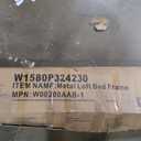 Metal Full Size Loft Bed with Stairs and Wardrobe, Heavy Duty Loft Bed Frame with LED Lights and Charging Station for for Kids, Teens, Adults, Natural Wood