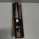 2 Pack Black Curtain Rods for windows 32 to 48 inch, 5/8 inch Splicing Heavy Duty Metal Curtain Rod Set with Brackets