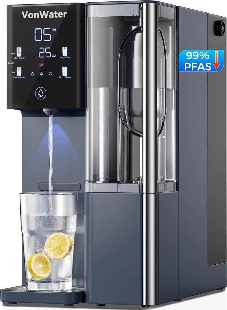 7-Stage Countertop Reverse Osmosis Water Filter System, 528 Gallons RO Water Filtration with Portable Pitcher, NSF/ANSI 372,53,42,58, Reduce TDS PFAS, 5 Volumes, 3:1 Pure to Drain CT910