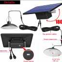 Solar Pendant Lights Upgraded Double Bulb Lights IP65 Waterproof Dusk to Dawn Auto Lamp with Remote Controller for Outdoor Shed Barn Chicken Coop Bullpen Pig Pen Stables Tents etc(Dual Lamp)