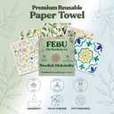 FEBU Swedish Dishcloths for Kitchen | 5 Pack Italian Summer Reusable Paper Towels Washable | Swedish Dish Towels | Non-Scratch Cellulose Sponge Cloths | No Odor, Biodegradable Cleaning Cloths