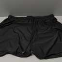 Women's Plus Size Drawstring Waist Swim Shorts Tie Front Track Shorts Bottoms Beachwear (XX-Large Plus, Black)