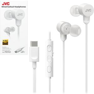JVC Wired USB-C Earbuds - Noise Isolation - DAC - Hi-Res Audio - Built-in Mic with Mute - Comfortable Silicone Ear Tips - 3 Button Remote  Plug & Play - HAFR29UC