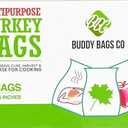 Buddy Bags Co Multipurpose Turkey Oven Bags - Made in USA - 19" x 24.5" - 25 Pack
