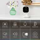 myQ Indoor Plug-in Security Camera Gen 2 2K Smart Wi-Fi Camera with Night Vision, Baby and Pet Monitor, Motion Detection and Alerts, 2-Way Audio & App Control