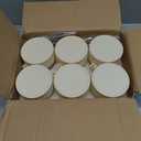 6 Pack Overnight Oats Containers with Lids and Spoons, 16 oz Glass Mason Overnight Oats Jars, Large Capacity Airtight Jars for Milk, Cereal, Fruit(Beige