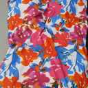 Modest Full Coverage One Piece Swimsuit for Women Floral Bathing Suit Criss Cross Back Swimwear (2-4, Pink Blue Floral)