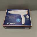 Conair Double Ceramic Hair Dryer with Diffuser | Blow Dryer with Ionic Conditioning | Includes Diffuser and Concentrator, White