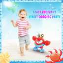 ritastar Dancing Crab Baby Toy,Tummy Time Toys with Funky Moves,Music,RGB LED Lights,Battery Powered Moving Crawling Interactive Learning Toy for Kids,Toddlers,Baby Boys Girls Birthday