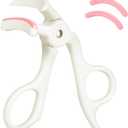 Eyelash Curler with Comfort Grip and Silicone Pad, Superior Curling Effect for Long-Lasting Lift, Includes 2PCS Silicone Replacement Pads, Easy to Use for All Eye Shapes (White)