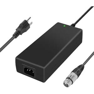 15V 4-Pin XLR Power Supply and AC Power Supply, for Sony F55 F5 PMW-F3 Venice, Canon C400 C300 III C500 II C700, Blackmagic URSA, VariCam Camera, SmallHD 2400