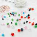 2 x 200PCS 10MM Round Crystal Acrylic Beads Crystal Faceted Beads Spacer Beads for DIY Crafts Jewelry Making, Bracelets Necklaces Wind Chimes Suncatchers Loose Gemstones(61-Purple)