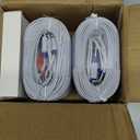 ANNKE 30M/100ft BNC Cable, Video Power Extension Surveillance Camera Cables for CCTV Security DVR System Installation, Free 8X BNC Connectors and 100pcs Cable Clips Included, 4 Pack, White