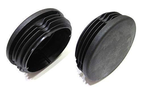 2 3/8 Inch (Approx. 60mm) Round Plastic End Cap (for Hole Size from 2 1/8 to 2 9/32, Including 2 1/4 inches, 54mm - 58mm), Cover for Fence Post, Furniture Finishing Plug (Black, 1pc)