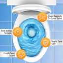 ALBRAZ Foam Toilet Cleaner, Automatic Hands-Free Deep Cleaning, Ceramic Material Booster, Pearl Blue,Limescale and Mineral-Buildup, Deep Cleaning-1PCS (white)