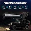Auxbeam 50 Inch LED Light Bar 288W, 5D Lens Waterproof Off Road Driving Lights, 28800 Lumens Double Row Spot Flood Combo Fog Light Work Light with Wiring Harness for Pickup Trucks SUV ATV UTV Boat