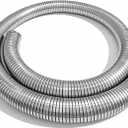 1.5 In Exhaust Flex Pipe, 304 Stainless Steel [1 1/2"] ID x 72" Universal Flexible Exhaust Tubing