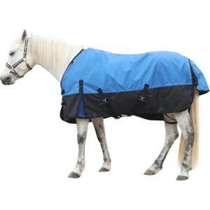Gallopoff 1200D Ripstop Waterproof Breathable Horse Blanket (0g No Fill), Lightweight Turnout Rain Sheet, Keeps Dry in Mud & Wet Weather Blueblack 72"