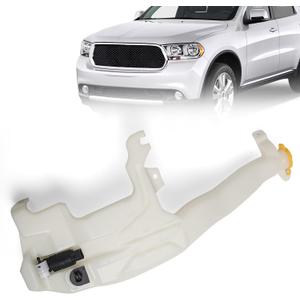 Washer Fluid Reservoir Compatible with Dodge Durango/Jeep Grand Cherokee 2011-2022, Jeep Grand Cherokee WK 2022 Windshield Washer Tank with Pump/Cap W/O Headlight Washer Hole 55079365AF