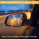 6 x EcoNour Miniature Static Cling Window Shade for Car Sun Visor (2 Pack) | Windshield Sun Shade Static Cling for Driving Glare Shield | Cling Car Shade for Windshield | Sun Glare Protection Accessories