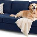 SUBRTEX 7 Pieces Stretch Sofa Slipcover Sets Couch Cover Sets Backrest Cushion Covers Furniture Protector Collection Set for Oversize Sofa Loveseat Chair Slip Covers (Large, Navy)