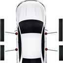 Car Door Sill Protectors Compatible with Dodge RAM 2500 Accessories- 4Pcs Door Entry Guard Scuff Sill Protector Plate- Carbon Fiber Anti-Scratch Sticker- Upgraded Full Coverage (White,2500)