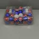 100Pcs 4th of July Tree Decorations Patriotic Ornaments, 2.36'' Memorial Day Red White Blue Ornaments and Star, Shatterproof American Hanging Ball Decor for Independence Day USA 250th Holiday