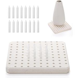 ZENFUN Kiln Stilts Support Nails Pottery Firing Mat, Ceramic Refractory Support Pad, High Temperatures Resistant Firing Kiln Burning Tools Accessories for Potters, Clay Pottery, Ceramic Hobbyists