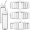 Mifoci 72 Pcs Plastic Water Bottles Bulk 17 oz, Clear, White