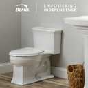 BEMIS 1000CPT Paramont Heavy Duty OVERSIZED Closed Front Toilet Seat with 1,000 lb Weight limit will Never Loosen & Reduce Call-backs, ROUND/ELONGATED, Plastic, White