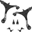 TRQ Front Suspension Kit Ball Joint Control Arm Sway Bar Stabilizer Link Compatible with 2002-2006 Honda CR-V