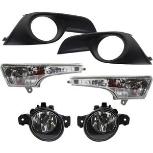 Front Turn Signal Light Fog Light Assembly kit Compatible with 2013 2014 2015 Altima Left and Right Side Fog Lamp with H11 12V 55W Halogen Bulbs NI2530118 NI2531118