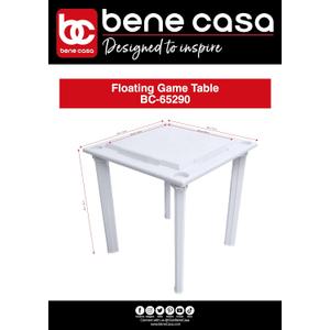 Bene Casa Floating Game Table – Waterproof, Portable 4-Player Table for Pool, Game Room, and Outdoor Fun
