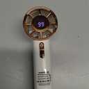 Handheld Portable Turbo Fan with Ice Cooler, Speed (1-199) 5500mAh Rechargeable Personal Fan,[20H Cooling Time] Mini Yet Powerful [20000 RPM] Small Pocket Fans for Travel/Outdoor/Home/Office, White