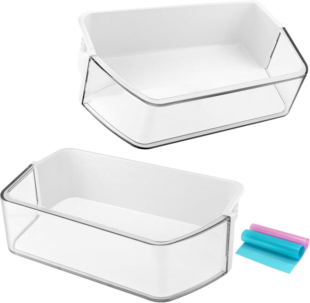 DA97-12650A(RIGHT) & DA97-12657A(LEFT) Refrigerator Door Shelf Replacement 2 PCS Set Fit for Sam-sung RF260, RF261, RF26H Fridge Freezer Door Basket Bin by Fetechmate