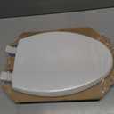 Mayfair Cassel Slow Close Toilet Seat, Easy Clean, Non Slip Premium Wood Seat, Easy Install, Made in USA, Elongated, White