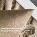 MIULEE Pack of 2 Decorative Outdoor Solid Waterproof Throw Pillow Covers Faux Linen Garden Farmhouse Cushion Cases for Patio Tent Balcony Couch Sofa 18x18 Inch Khaki