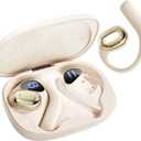 Open Ear Earbuds, Bluetooth 5.4 Wireless Earbuds with Earhooks, 70Hrs Playtime Bluetooth Earphones with LED Display Charging Case, HiFi Stereo IP7 Waterproof for Sports, Running, Workout