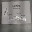 Labina Glass Storage Container Airtight Food Jars Kitchen Canister with Wood Lids, 33 Oz Wide Mouth Pantry Organization Glass Jar for Flour, Sugar, Cookie, Spagetti, Nuts and Candy (2 Pack)