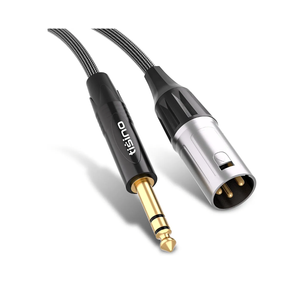 Tisino 1/4" to XLR Cable, 6.35mm TRS to XLR Male Nylon Braid Quarter inch TRS to XLR Male Balanced Interconnect Microphone Cord Patch Cable - 3.3ft