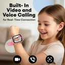 Kipywatch Smart Watch for Kids - Kids Watch with GPS Tracker, Safe Zones Alert Camera, Voice & Video Call, School Mode Parental App, Subscription Required - Extra White Strap - Gifts for Girl 3-12