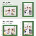 Picture Frames 5x7 2 Pack Made of Solid Wood Green for Wall Mounting and Tabletop Display