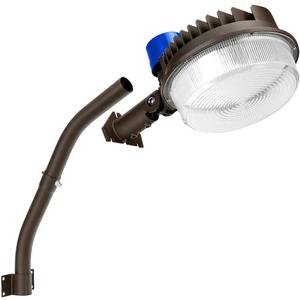 Juyace 18000lm LED Barn Light Dusk to Dawn Outdoor Lighting 120W 5000K Daylight Adjustable Angle Yard with Photocell IP65 Waterproof for Security Area Brown