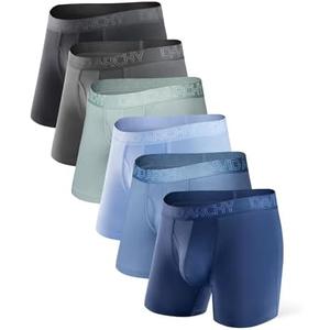 DAVID ARCHY Mens Underwear Boxer Briefs Breathable Soft Moisture-Wicking with Fly Underwear for Men Multipack, XL