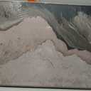 Large Framed Sage Green Wave Textured Living Room Canvas Wall Art, 48"L x 24"W