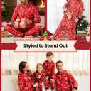 PATPAT Matching Family Christmas Onesie Pajamas  Holiday Hooded Jumpsuit Sleepwear PJs Couples Xmas Loungewear with Socks (Red, XL)