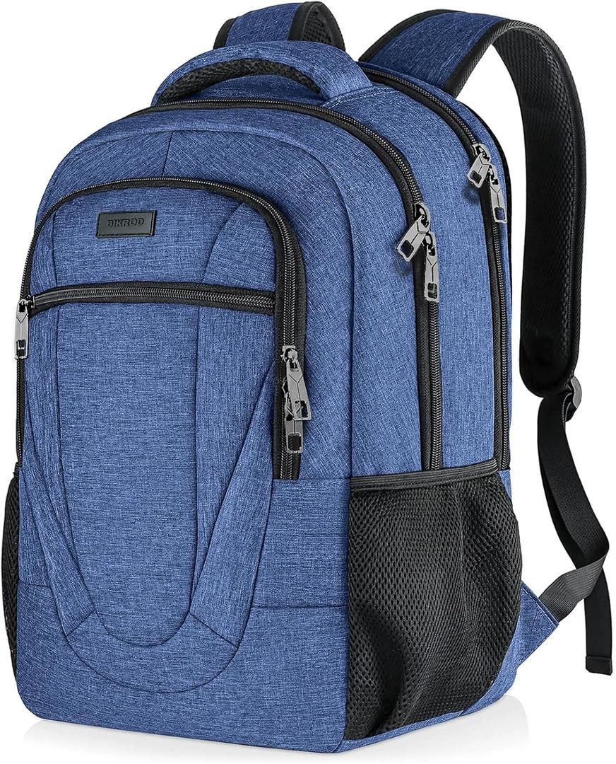 BIKROD Backpack for Women and Men, Extra Large School Backpacks for Teens, Water Resistant Back Pack Fits 17 Inch Laptop, Business Anti Theft Sturdy Computer Bag Gifts, Blue