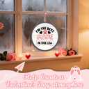 Valentines Day Door Decorations, Valentine Sign for Front Door Indoor Outdoor Porch Wall Decor, Valentine's Day Hanger for Cat Dog Lovers Party Decoration - B07